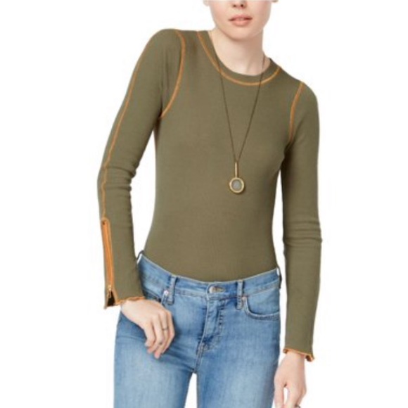 🌟NWT🌟Free People Zip It Cuff Thermal Top - Picture 6 of 15